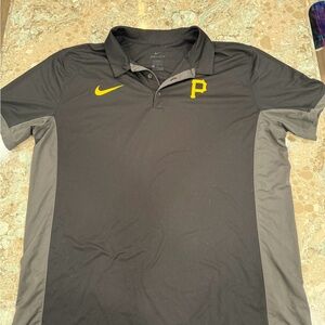 Nike Black Men's XL DriFit Pittsburgh Pirates Polo